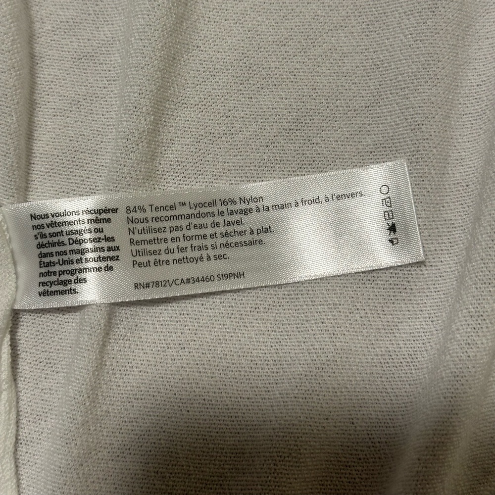 Eileen Fisher, white, long open cardigan - Picture 10 of 12
